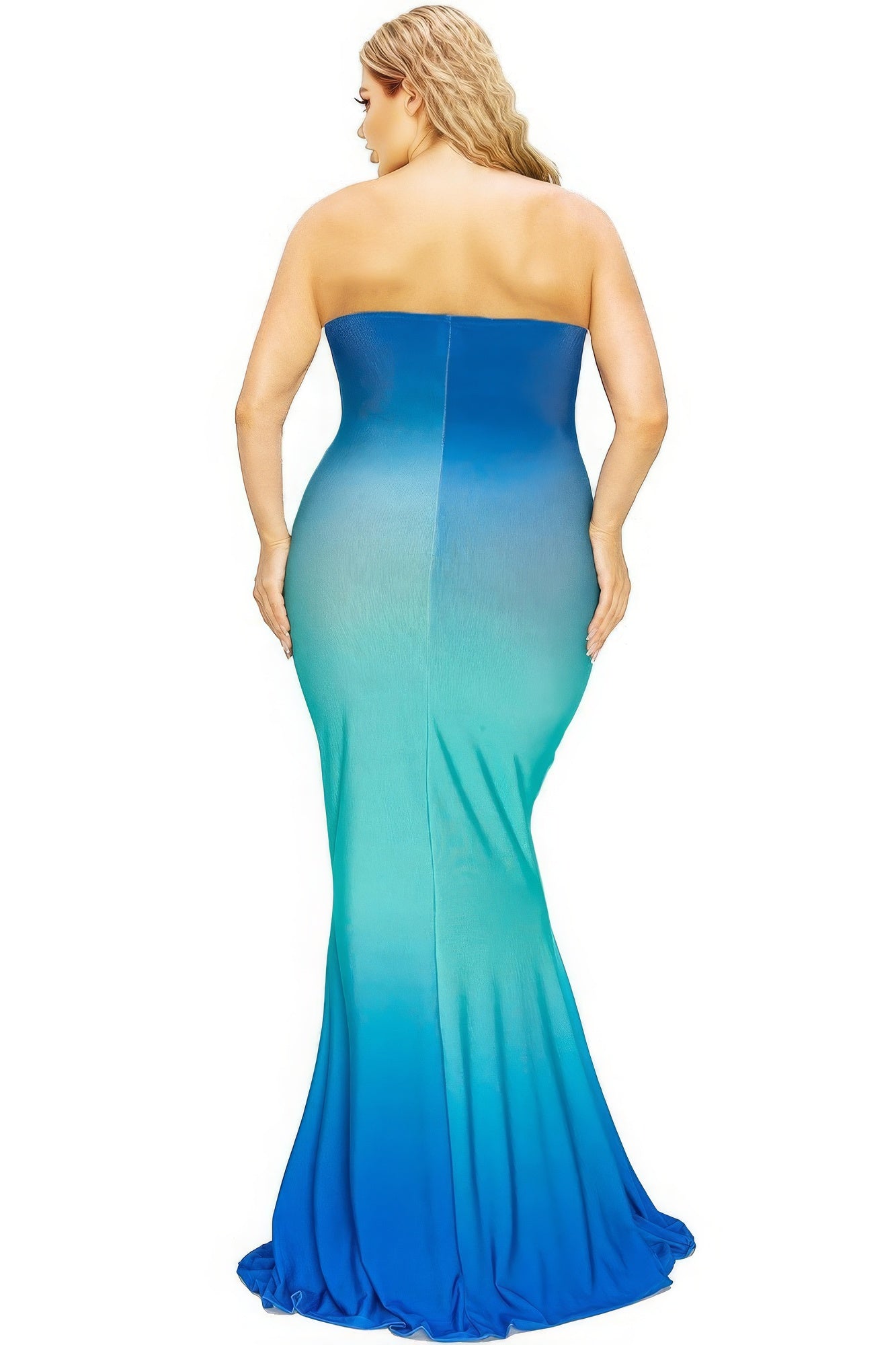 THE CELINE Plus hot summer gradient tube maxi dress